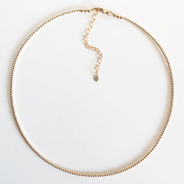 2mm Beaded 14K Gold-Filled Necklace with Extender