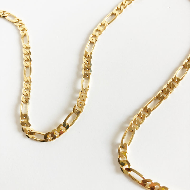 14K Gold-Filled Figaro Chain Necklace Detail Photo