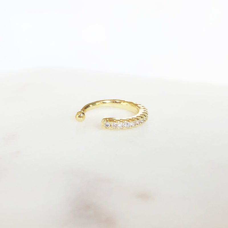 14K Gold-Filled ear cuff with CZ