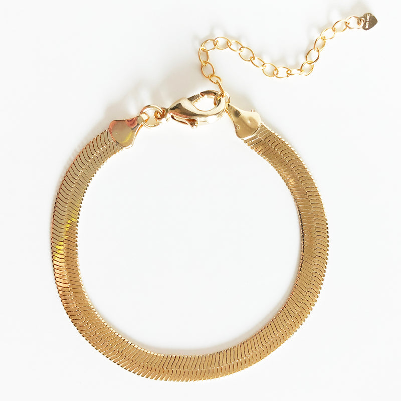 14k gold-filled 6mm snake chain bracelet with extender