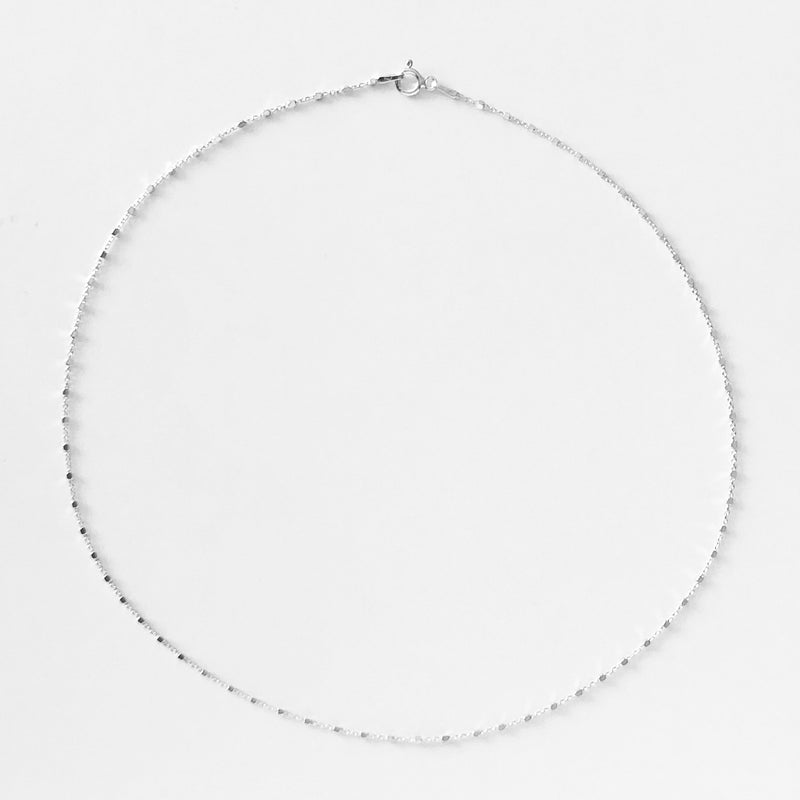 Dainty sterling silver chain necklace sparkling