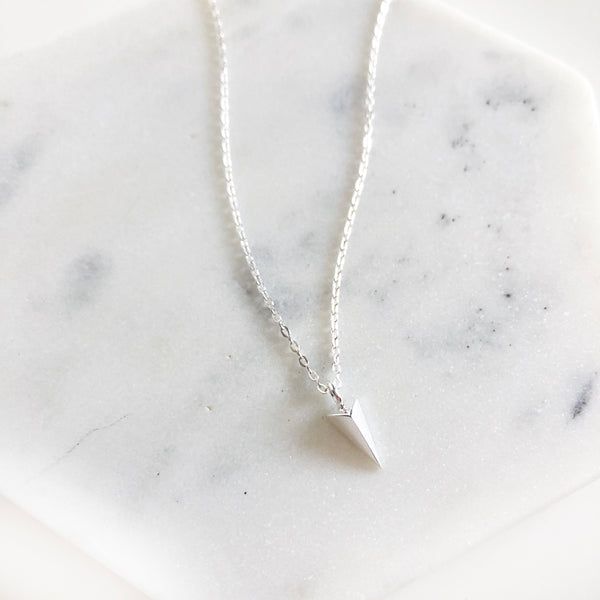 Sterling Silver chain necklace with arrow point charm