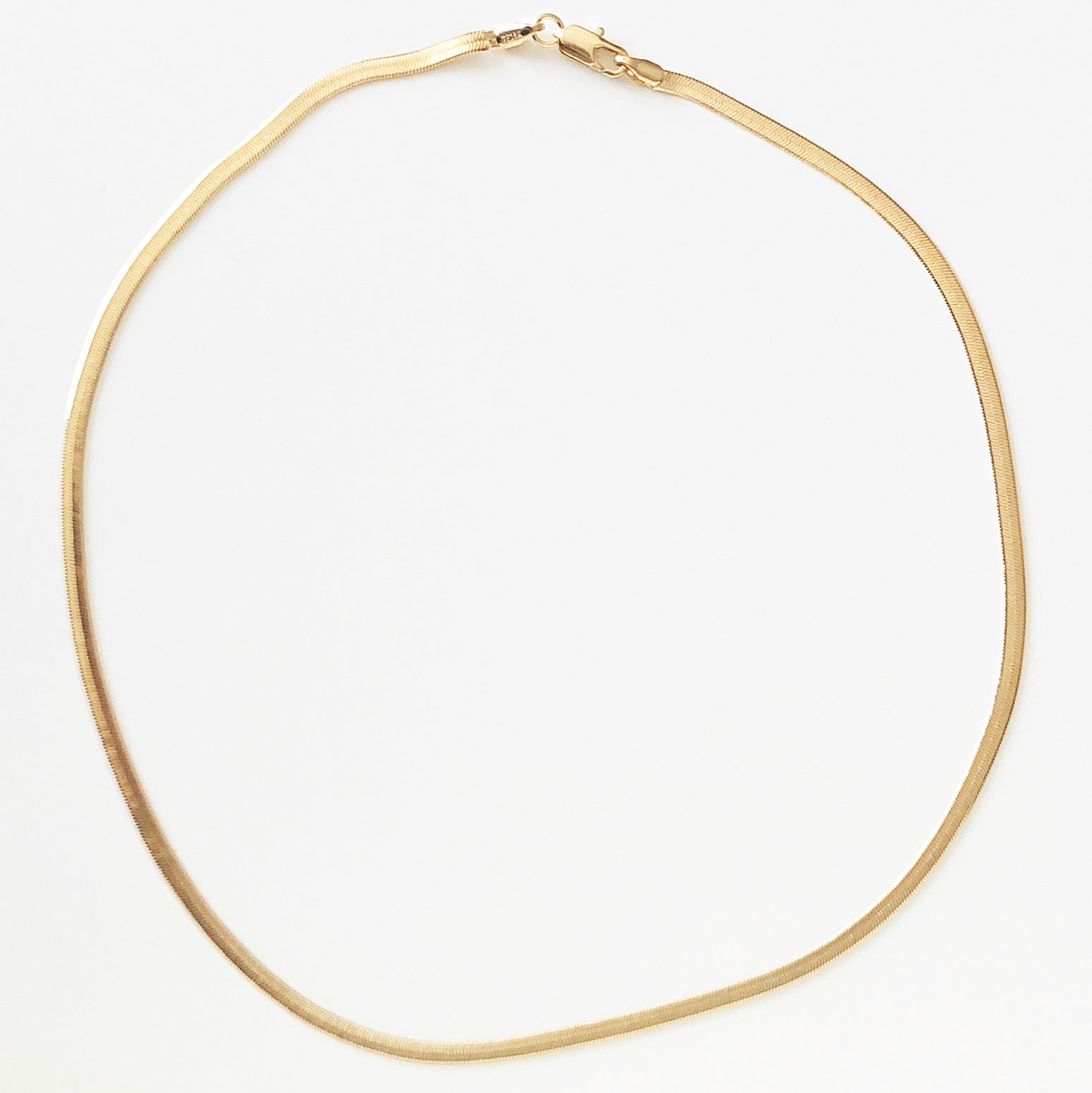 18k gold-filled 4mm classic snake chain necklace